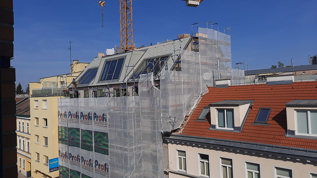 Baufortschritt, Dokumentation, Ansicht Lienfeldergasse, LCB-Planung GmbH